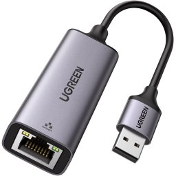 ADAPTOR RETEA Ugreen, "CM209" extern, USB 3.0(T) la port Gigabit RJ-45, negru
