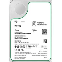 Hard Disk Seagate Exos, 28 TB, 3.5", interfata SATA 3 (6 Gb/s), Design sigilat cu heliu, T10 DIF, SuperParity, PowerChoice, PowerBalance, suport conectare la cald, protectie organica a suprafetelor
