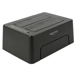 Docking Station USB 3.1-C la 2 x SATA HDD/SSD 2.5" + 3.5" cu functie de Clona, Delock 63957