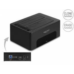 Dual docking station 2 x SATA HDD/SSD Functie de clona/Erase, Delock 64187