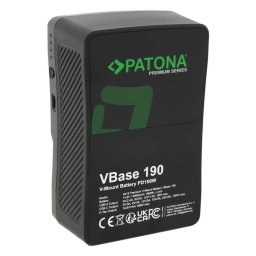 ​Batrie Reincarcabila V-Mount, 190W, Patrona Premium Battery VBase, 190 PD100W 190Wh USB-C D-Tap, Negru