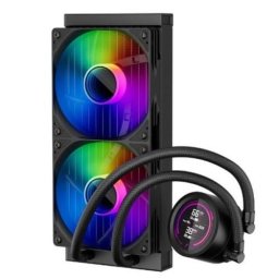 Cooler CPU 1st PLAYER Thunderstorm TS4 240, iluminare aRGB, 2 x 120mm, Negru