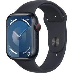 Ceas inteligent Apple Watch 9 GPS + Cellular 45mm Midnight Alu Sport M/L, Albastru marin