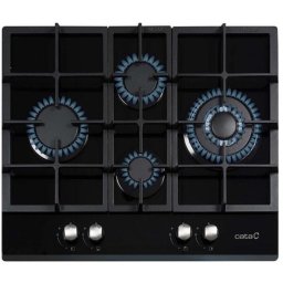 Plita incorporabila Cata LCI 6031 BK, Gaz, 4 arzatoare, 64 cm, Wok, Neagra