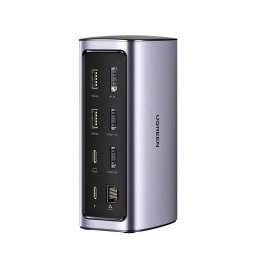 Statie Incarcare UGREEN Revodok Pro 312 12-in-1, USB-C, HMDI, RJ45 Ethernet, SD/TF, DisplayPort, 8K, Gri