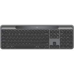 Tastatura Logitech Signature Slim Solar+, Wireless, Negru/Gri