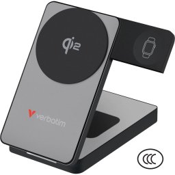 Acumulator extern Verbatim Charge ‘n’ Go, 10.000mAh, compatibil MagSafe, USB-C fast charging, 30 W, Gri