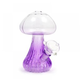 Bong din sticla Crystal Mushroom cu apa 12cm
