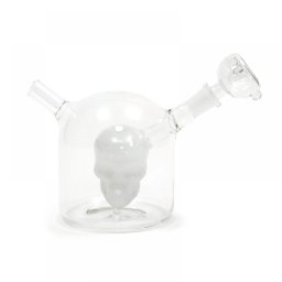 Bong din sticla Skull Cristal cu apa 10cm