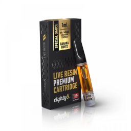 Eighty8 LIVE RESIN Pod CBD 65% 510 pentru vaporizator cu terpene USA Banana Runtz 1ml