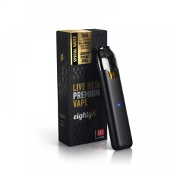 Eighty8 LIVE RESIN Vaporizator CBD 65% cu terpene USA London Pound Cake 1ml
