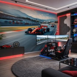 Fototapet Formula 1 – Adrenalină pe Circuit POW6 (Alege materialul: : Tapet Hartie Semilucios + Adeziv)