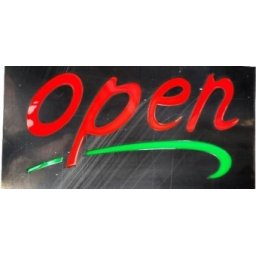 Reclama LED - OPEN - de exterior / interior, 44 x 24 cm
