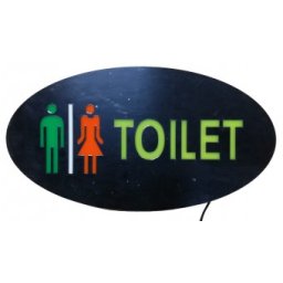 Reclama LED - TOILET - de exterior / interior, 44 x 24 cm