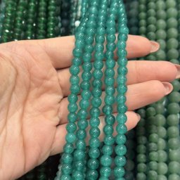 Sirag Agat verde sfere sfere 6mm, 37cm