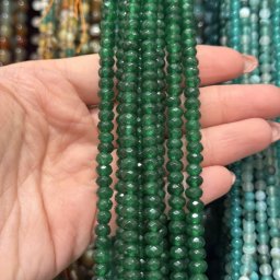 Sirag Agat verde discuri fatetate 6mm, 37cm
