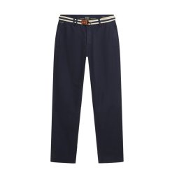 SCOTCH & SODA Pantaloni Warren Cotton Twill Belted Chino 186096 401 sky captain