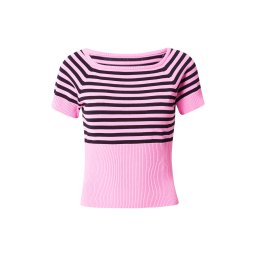 Bella x ABOUT YOU Tricou 'Sienna' roz / negru