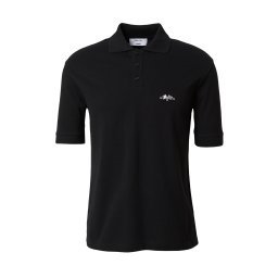 DAN FOX APPAREL Tricou negru / alb