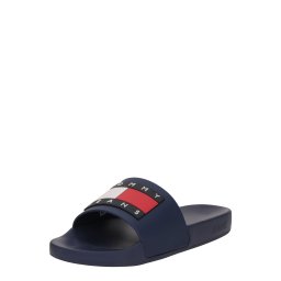 Tommy Jeans Saboți 'Ess' albastru marin / roșu intens / alb