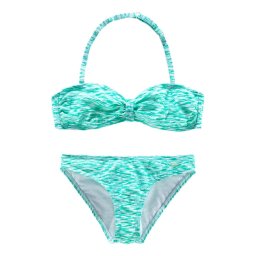 VENICE BEACH Costum de baie două piese turcoaz / alb