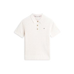 TOMMY HILFIGER Pulover alb kitt