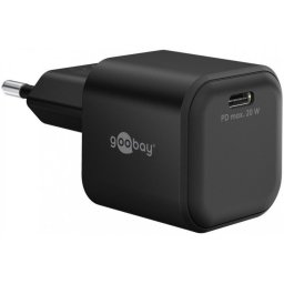 Incarcator priza 1 x USB type C 20W PD GaN Negru, Goobay G76690