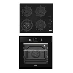 Cuptor Pachet Cuptor electric incorporabil Studio Casa Ambra Nero FE808, 8 functii, Ventilator, Timer digital, 80 l, Grill electric, Clasa energetica A, Sticla neagra + Plită pe gaz incorporabilă Nuova Cucina, 60cm, 4 arzătoare, Wok, sticlă neagră