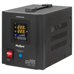 UPS cu sinus pur Rebel RB-4002 800VA/500W pentru centrale termice și electrocasnice, baterie externă 12V
