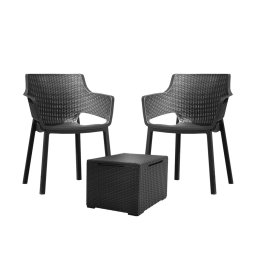 Set mobilier de grădină Eva Balcony cu masă Vigo grafit