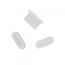 Dop Anti Praf Port Telefon OEM, USB-C, Set 10 bucati, Alb
