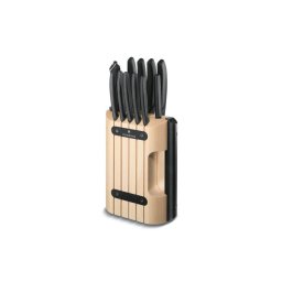 Victorinox - Set de cuțite de bucătărie în suport SWISS CLASSIC 12 piese fag/bej