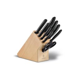 Victorinox - Set de 10 cuțite de bucătărie în suport SWISS CLASSIC fag/bej