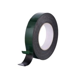 Banda dublu adeziva neagra 20 mm x 5 m pentru fixare universala