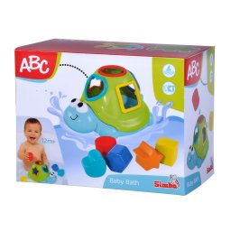 Jucarie de baie pentru bebe, broscuta plutitoare cu forme si 5 cuburi