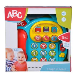 Telefon bebe interactiv albastru cu sunete si imagini, 6 luni+