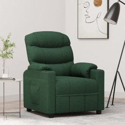 Fotoliu rabatabil, verde închis, material textil GartenMobel Dekor