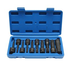 Trusa chei tubulare de impact Torx 1/2, 10 piese, Breckner Germany