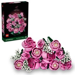 LEGO Botanicals Buchet de trandafiri roz pentru adulti, 789 piese