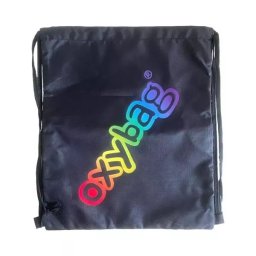 Oxybag: Săculeț sport Unicolor - negru, cu inscripție colorată