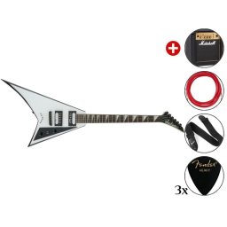 Jackson JS Series Rhoads JS32T White with Black Bevels Set