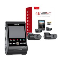 Set Camera Auto DVR VIOFO A229 PRO 3CH 3 Camere 4K + 2K + 1080P Wi-Fi GPS Integrat Negru