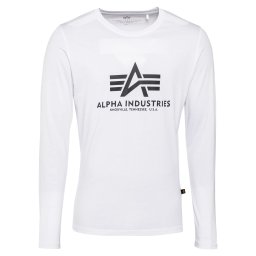 ALPHA INDUSTRIES Tricou negru / alb murdar