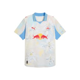 PUMA Tricou funcțional bej / albastru / galben / roșu / alb