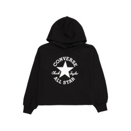 CONVERSE Bluză de molton negru / alb