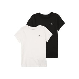 Calvin Klein Jeans Tricou negru / alb