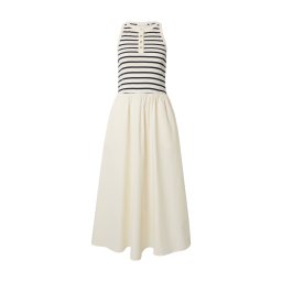 TOMMY HILFIGER Rochie 'Gold-tone Button Sleeveless Maxi' crem / bleumarin