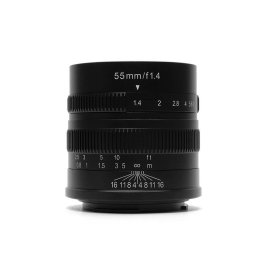 Obiectiv foto DSLR Obiectiv manual 7Artisans 55mm F1.4 negru pentru Canon EOS-M Mount
