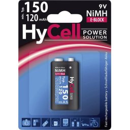 HyCell 9V block type 150, battery (1 piece, 9V)