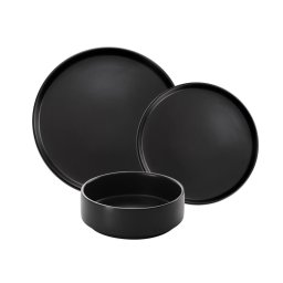 Vesela pentru masa si tacamuri Set vesela 18 piese ZASS ZG-DS 05 Negru